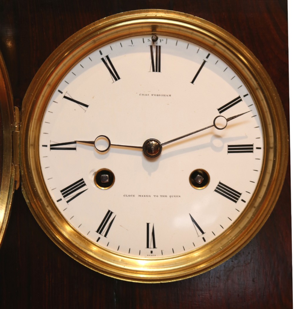 Rosewood Mantel Clock by Clockmaker to HM Queen Victoria View X