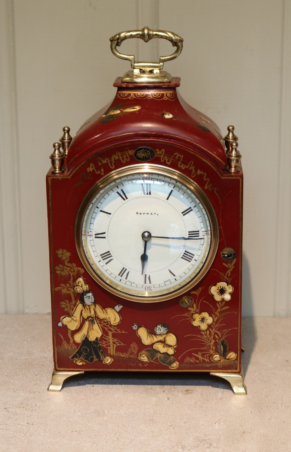 Asprey Chinoiserie Miniature Bracket Clock