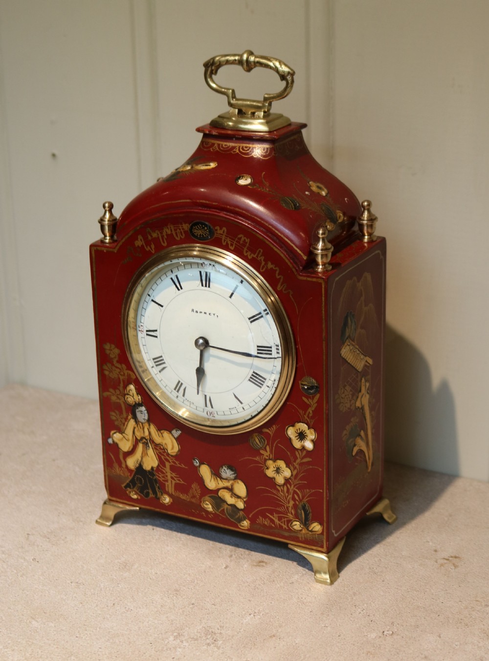Asprey Chinoiserie Miniature Bracket Clock View V