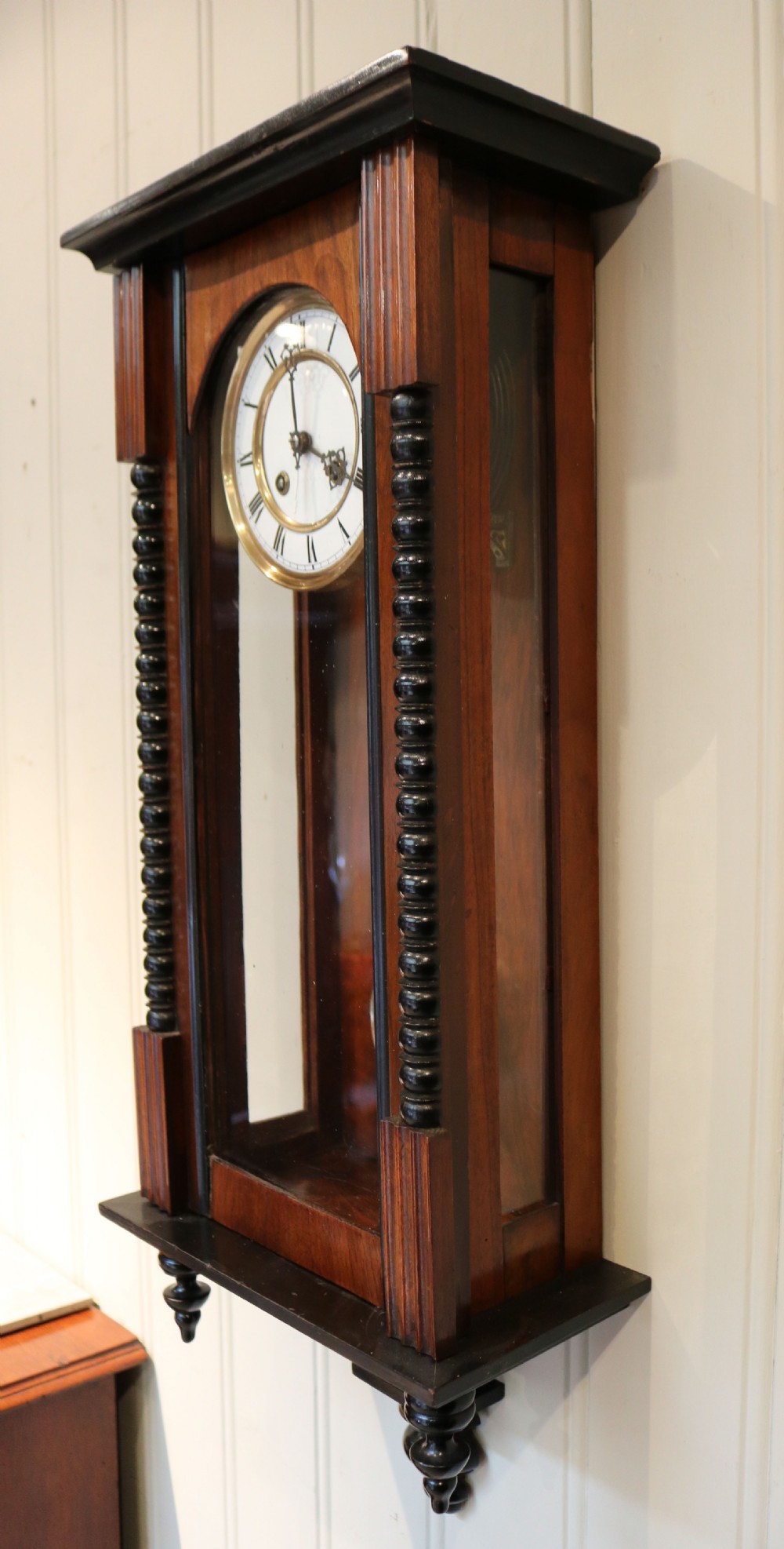 Small Vienna Regulator Style Wall Clock View IV