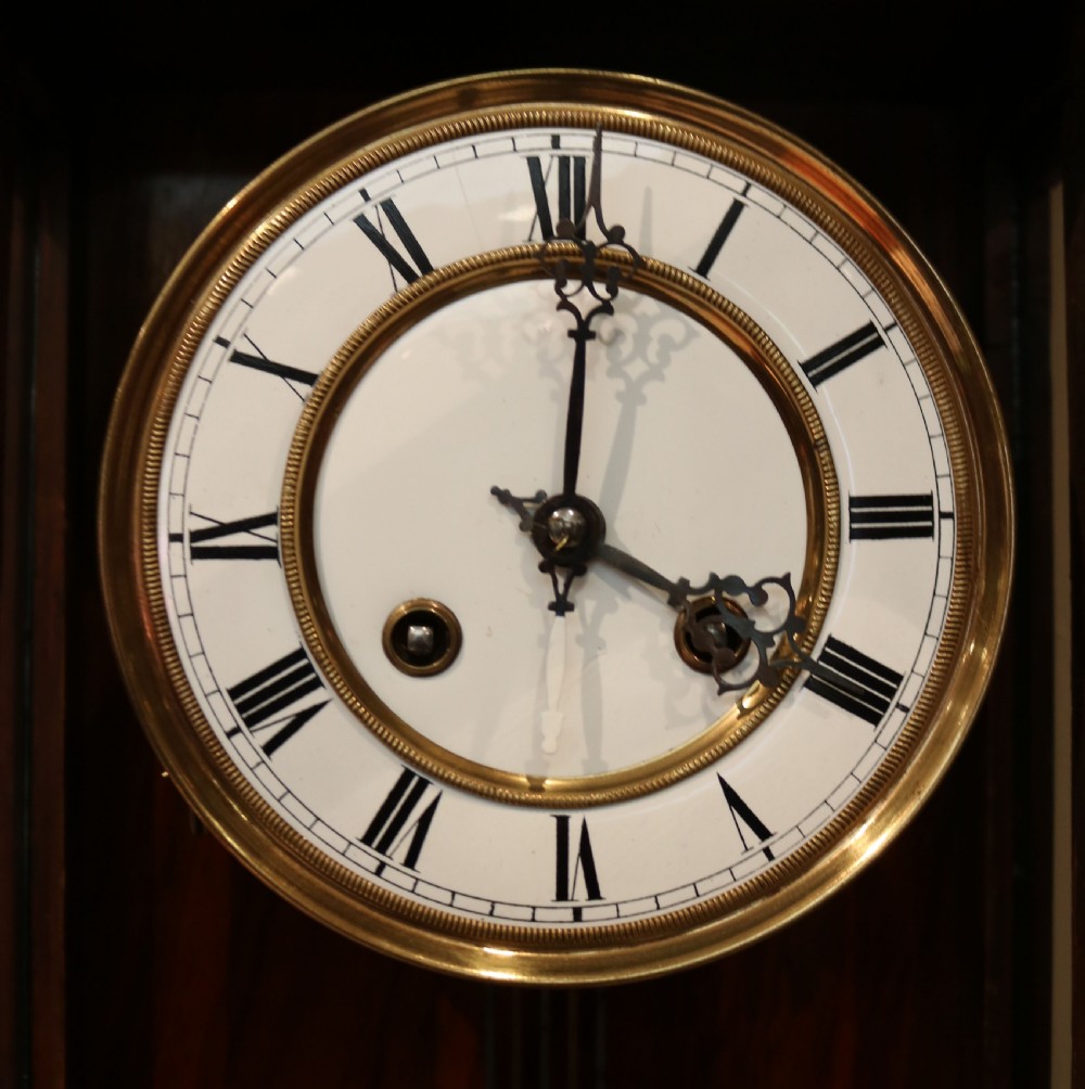 Small Vienna Regulator Style Wall Clock View VII