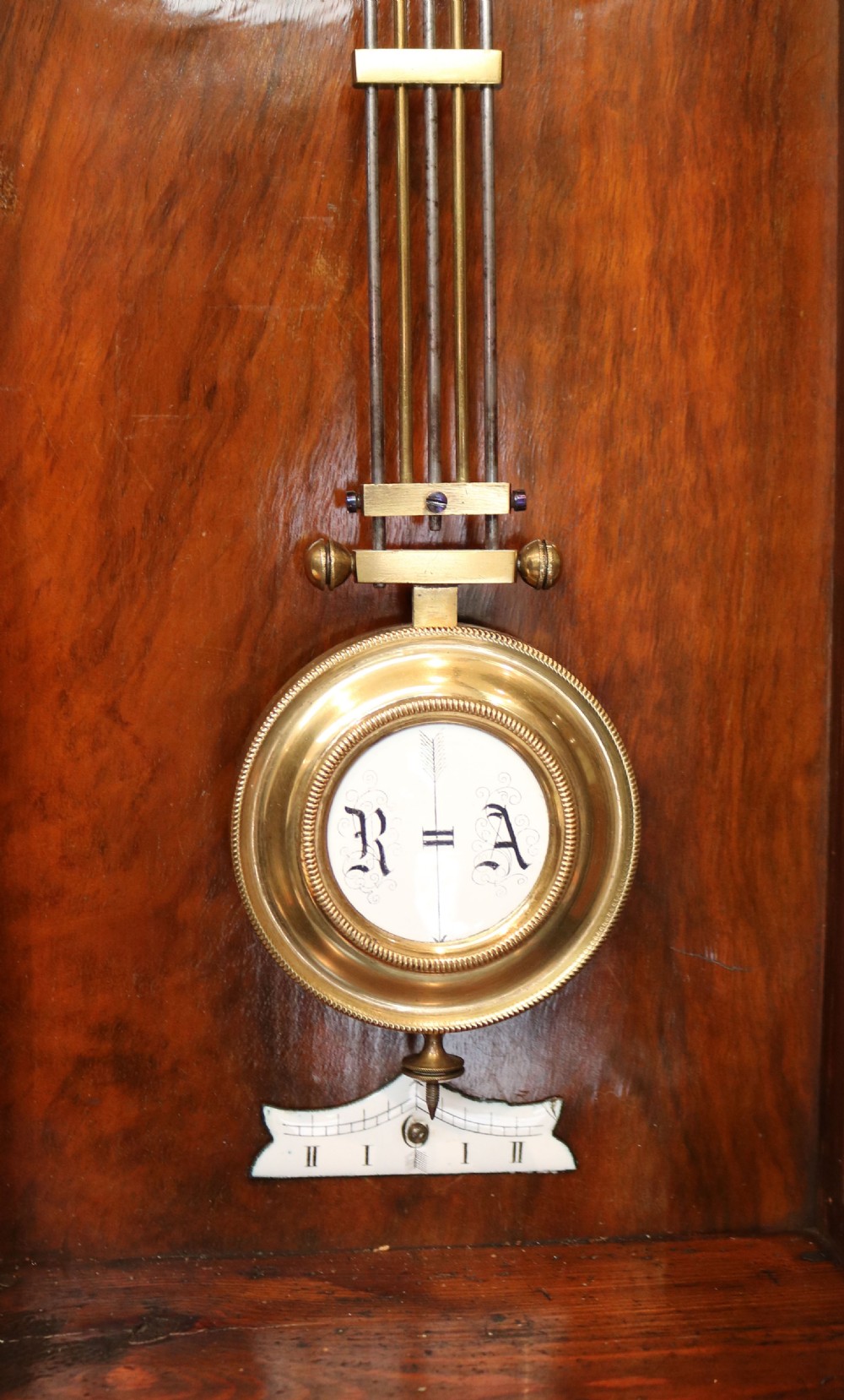 Small Vienna Regulator Style Wall Clock View VIII