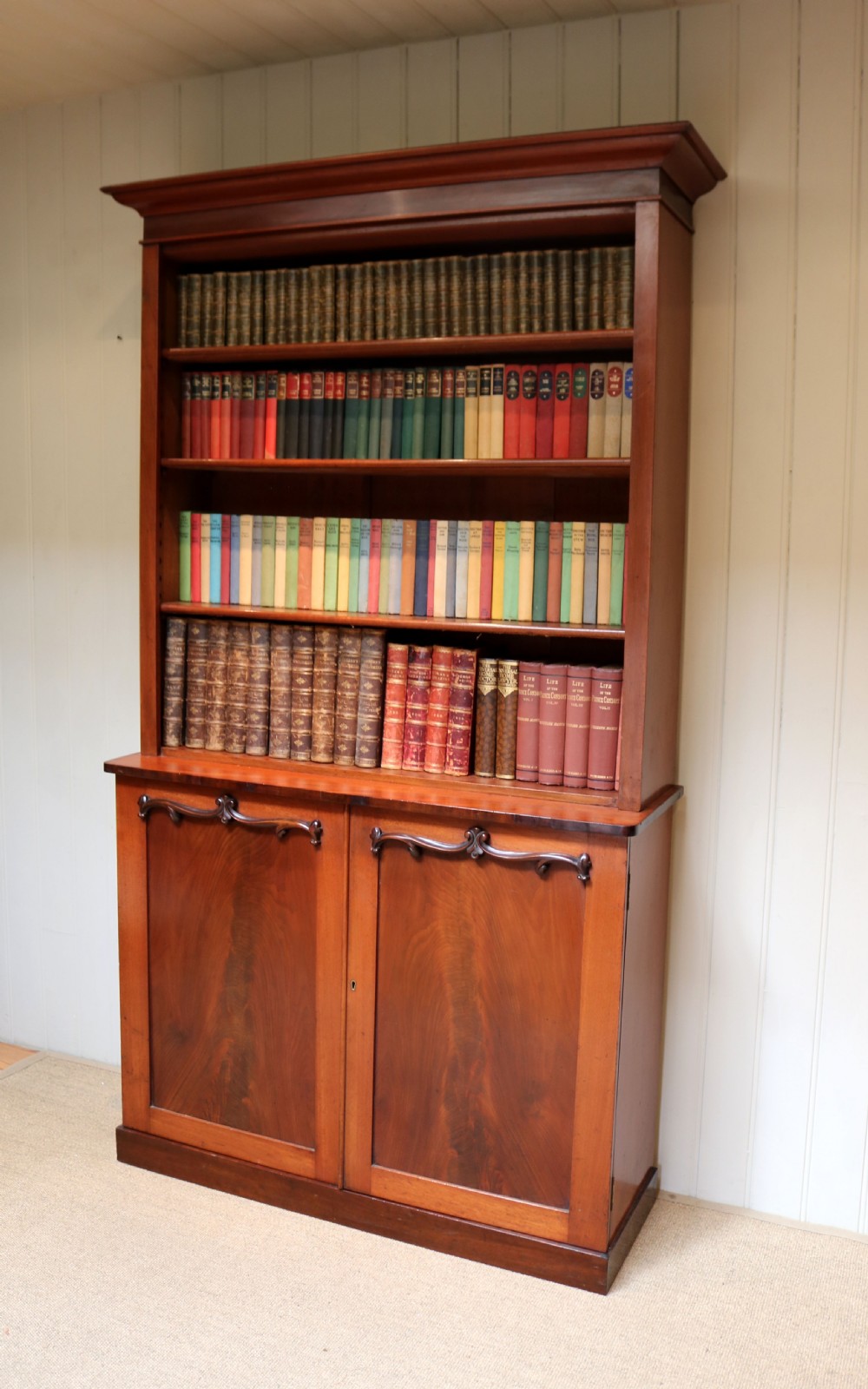 Substantial Victorian Mahogany Cabinet Bookcase View III