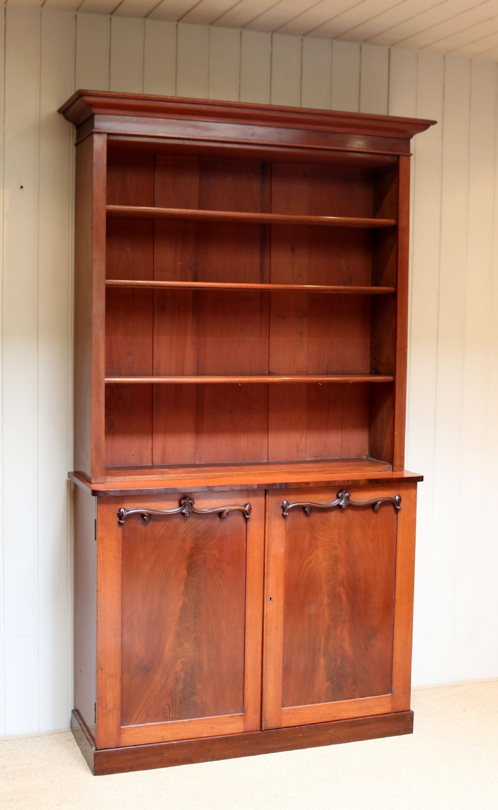 Substantial Victorian Mahogany Cabinet Bookcase View IV