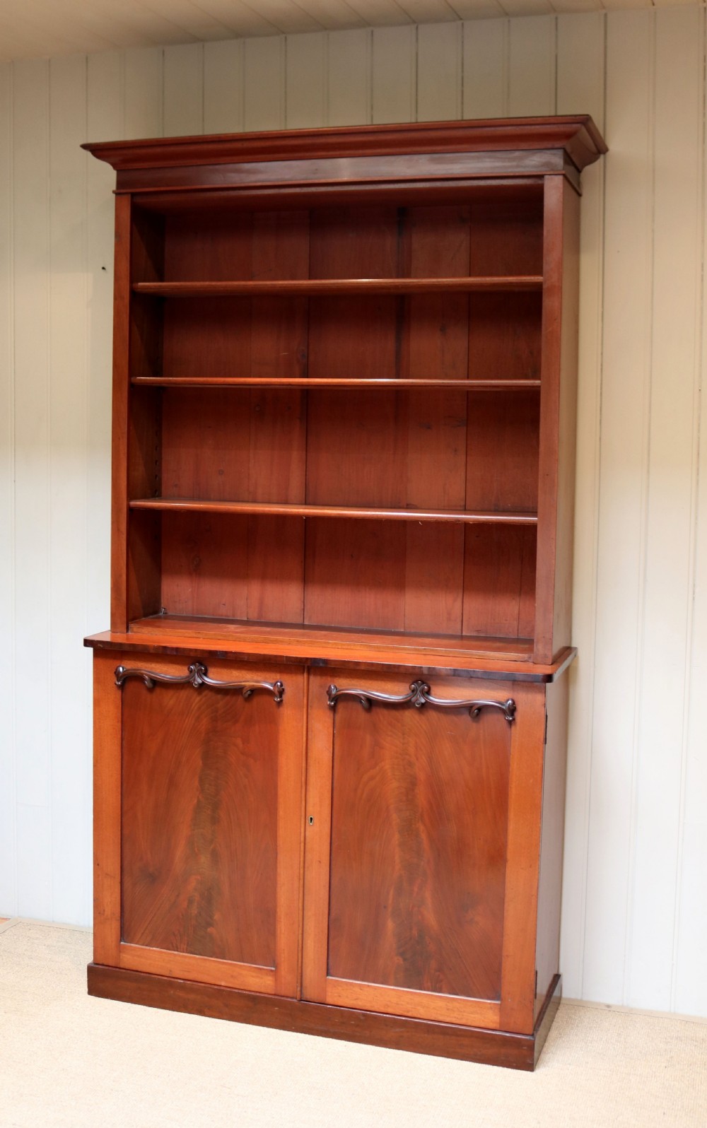 Substantial Victorian Mahogany Cabinet Bookcase View VI