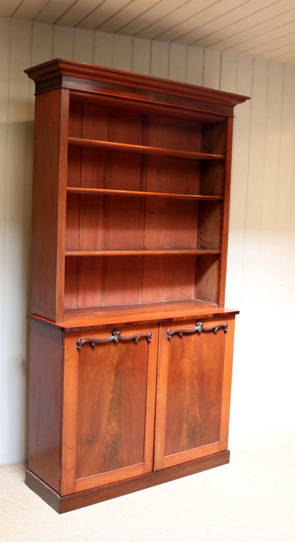 Substantial Victorian Mahogany Cabinet Bookcase View VIII