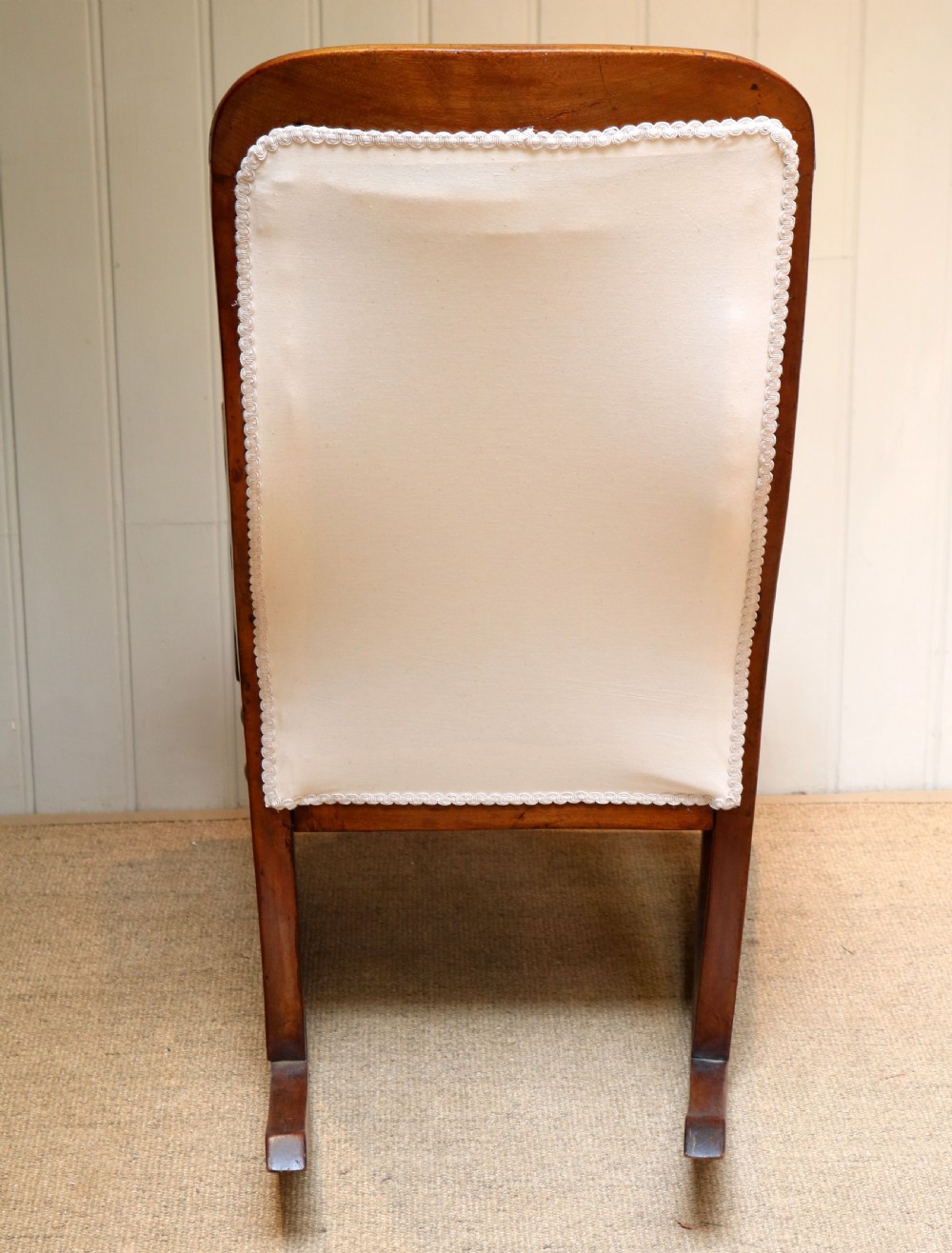 Victorian Mahogany Upholstered Rocking Chair View VII