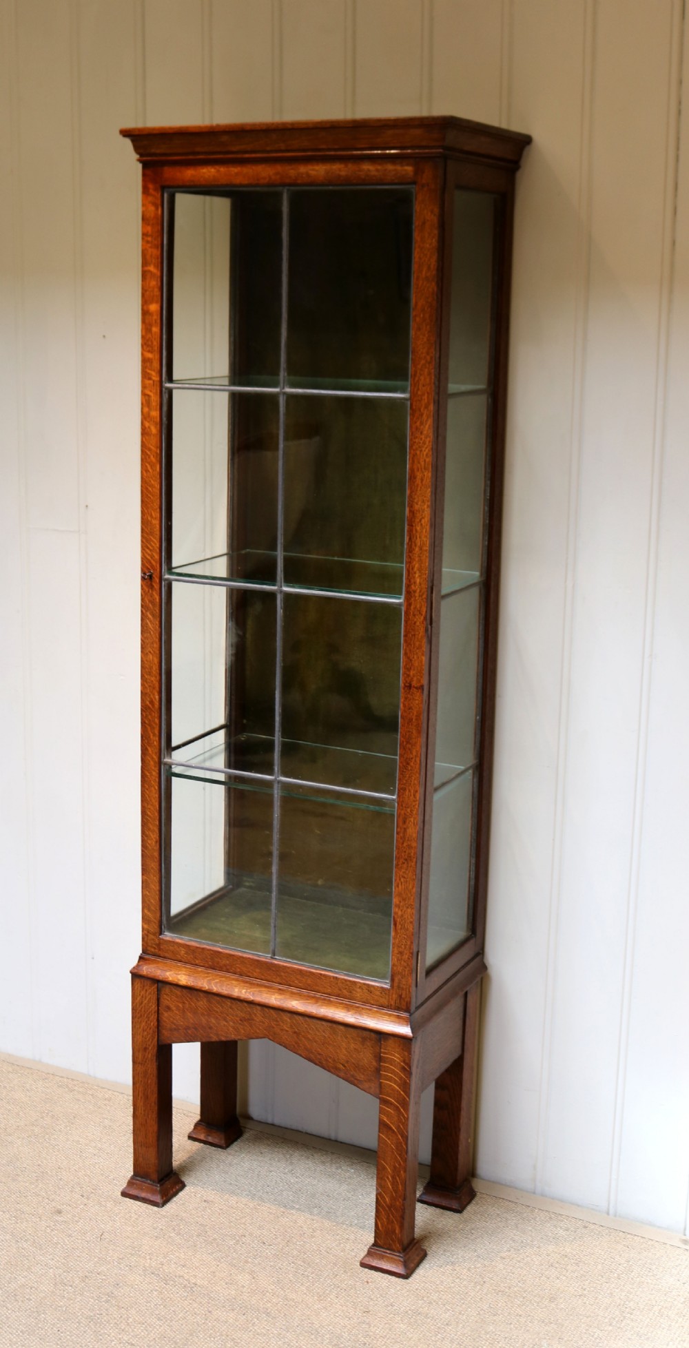 Oak Arts And Crafts Display Cabinet View II