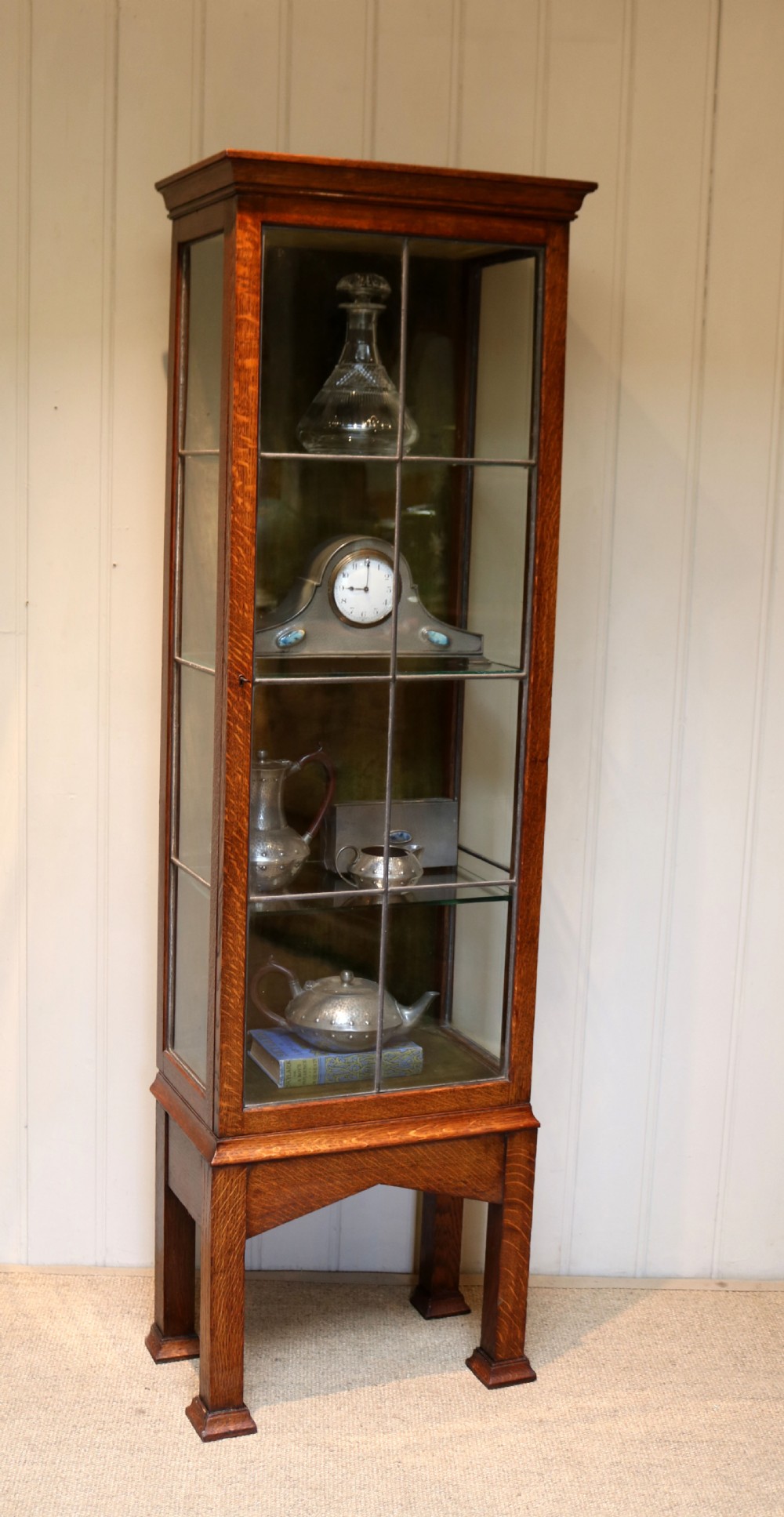 Oak Arts And Crafts Display Cabinet View V