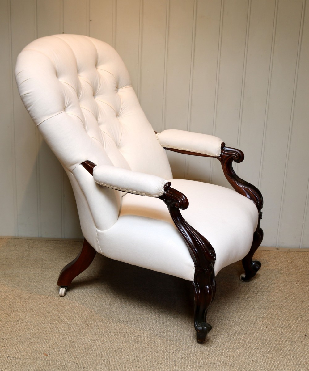Victorian Rosewood Button Back Armchair