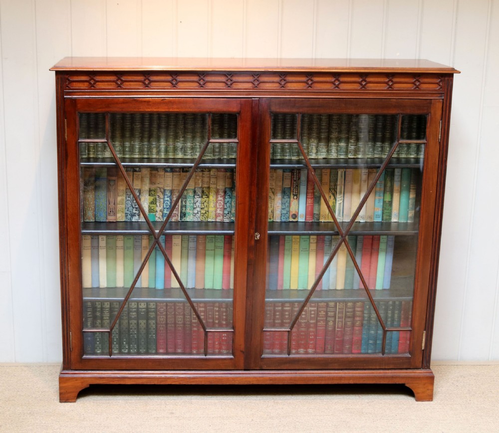 Edwardian Mahogany Glazed Bookcase
