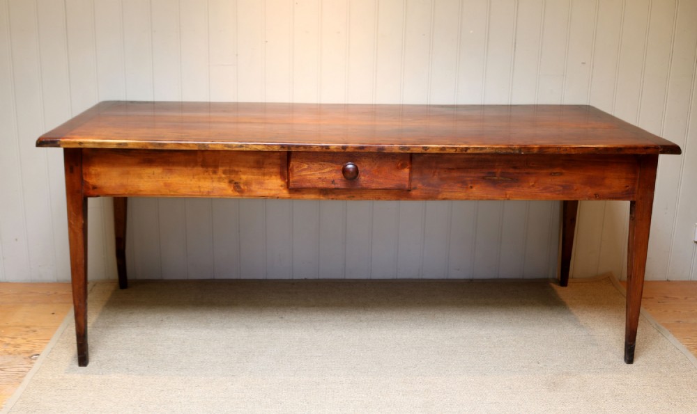 Rustic Cherry Wood Farmhouse Table