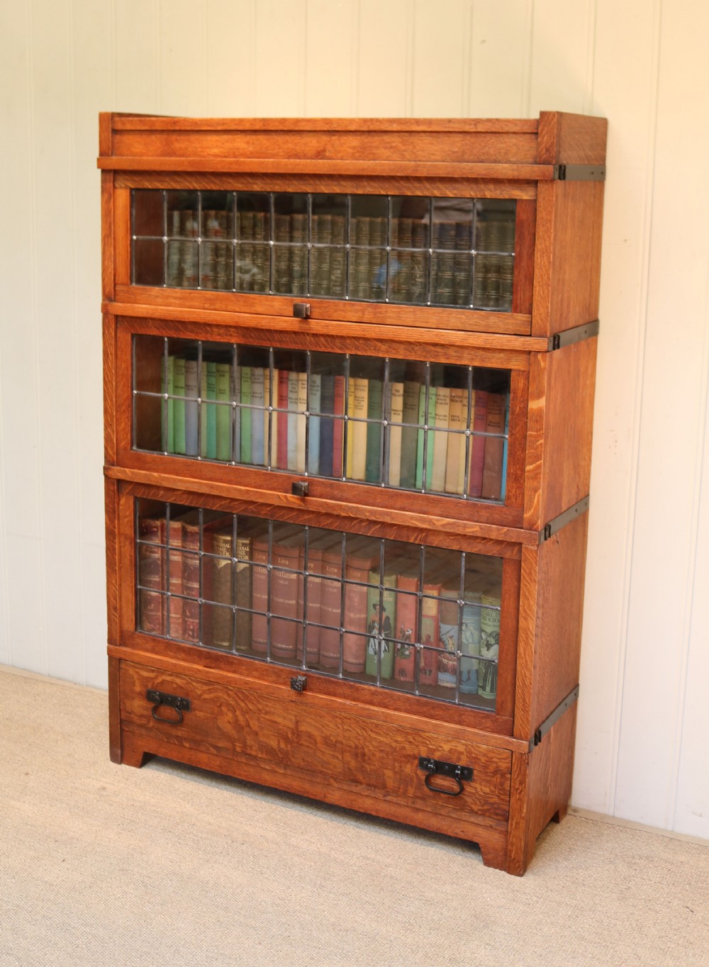Arts And Crafts oak Sectional Bookcase