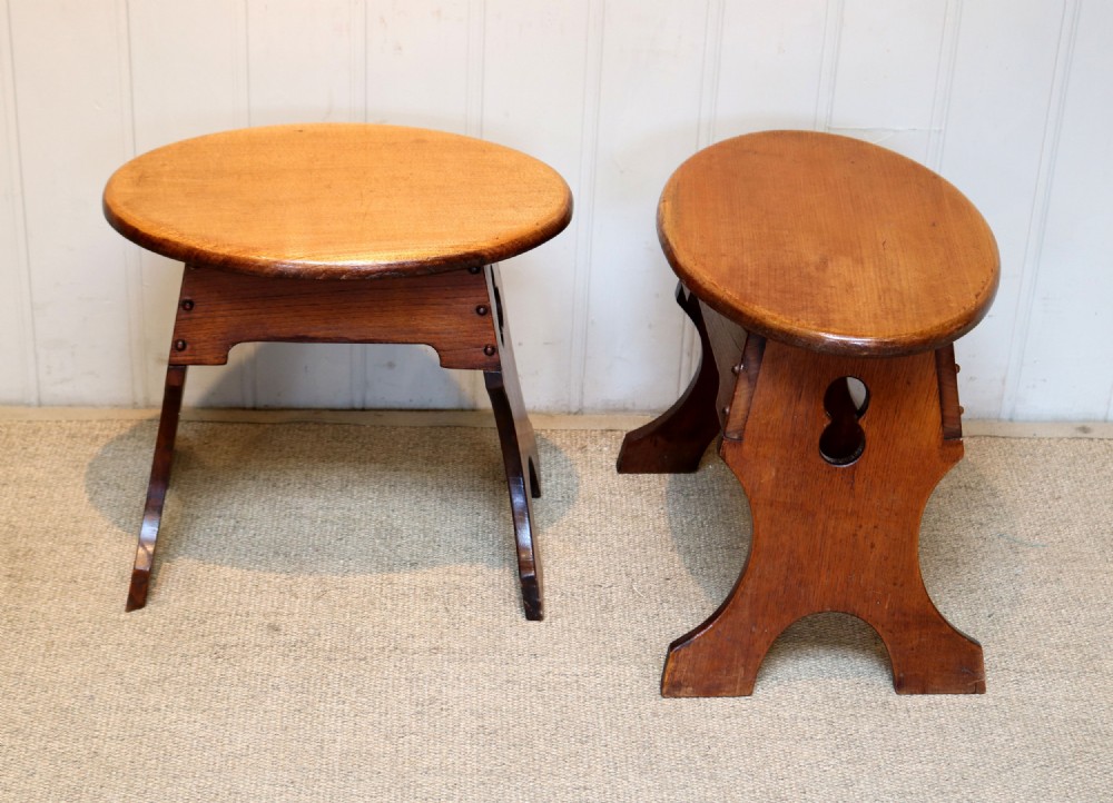 Pair Of Oak Stools