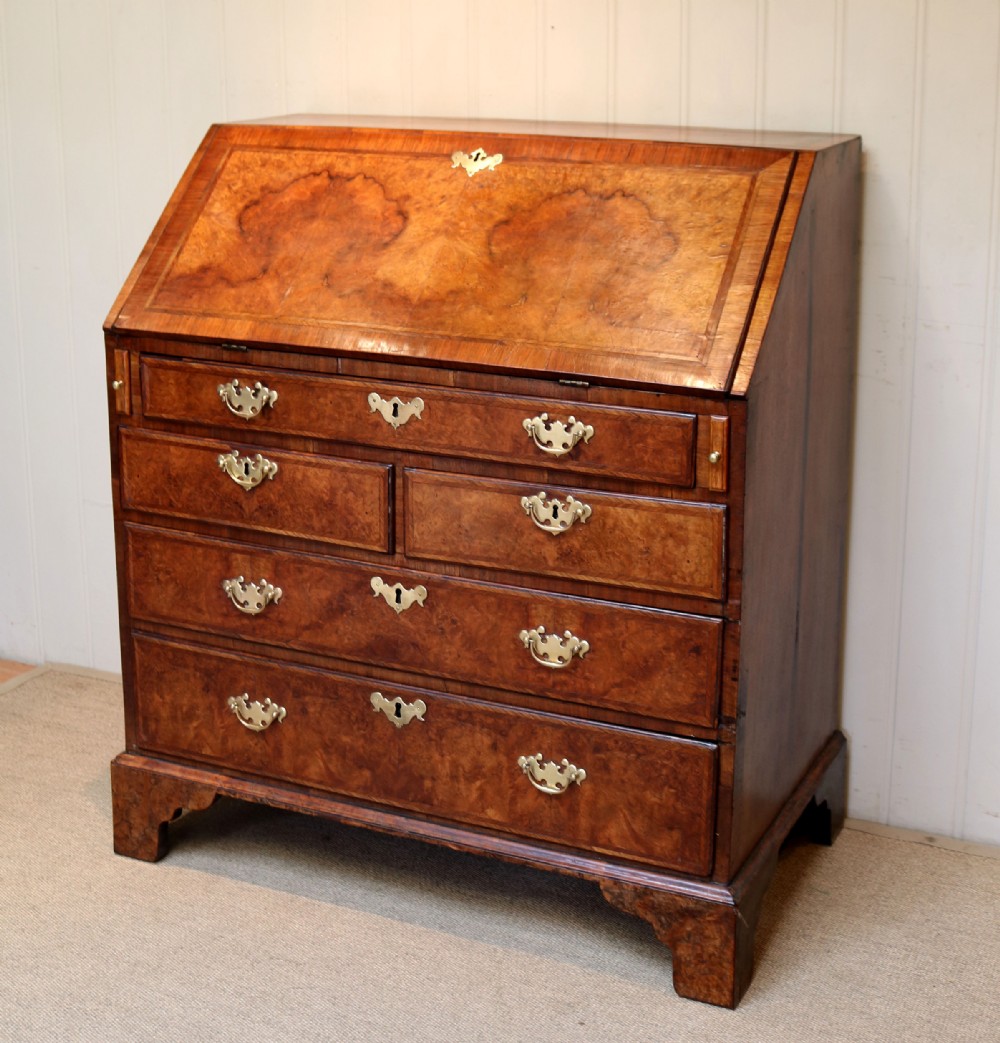 Georgian Burr Walnut Bureau