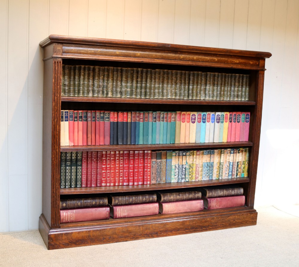 Solid Oak Open Bookcase