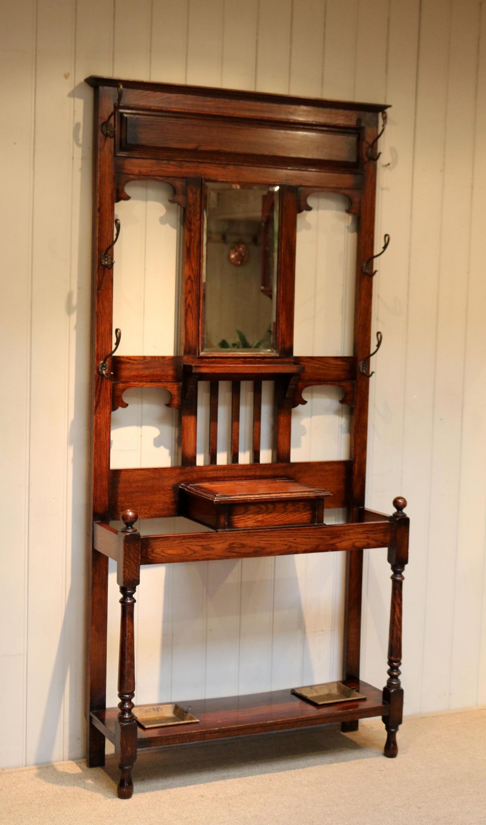 Substantial Oak Hall Stand