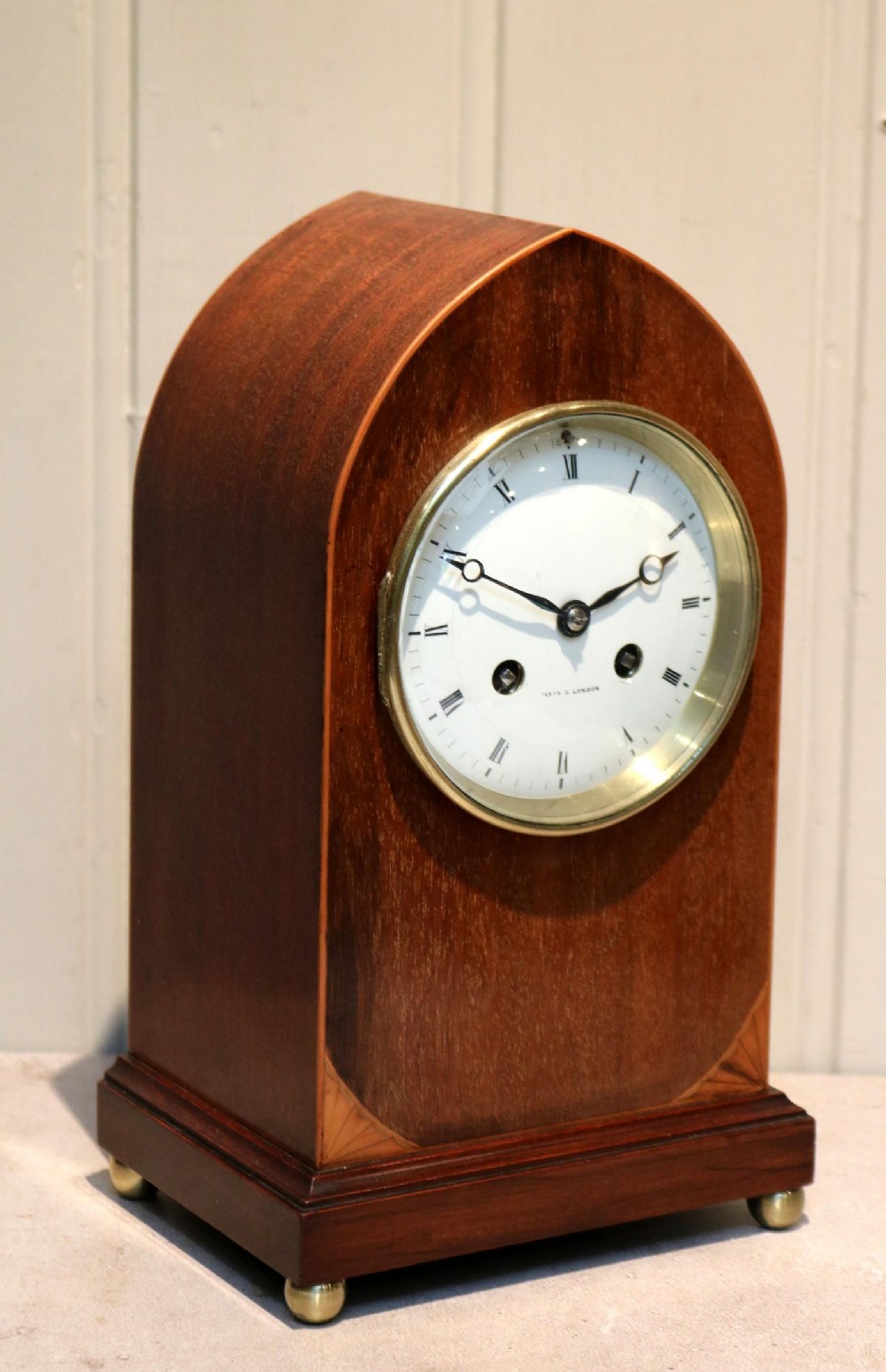 Mahogany Lancet Top Mantel Clock