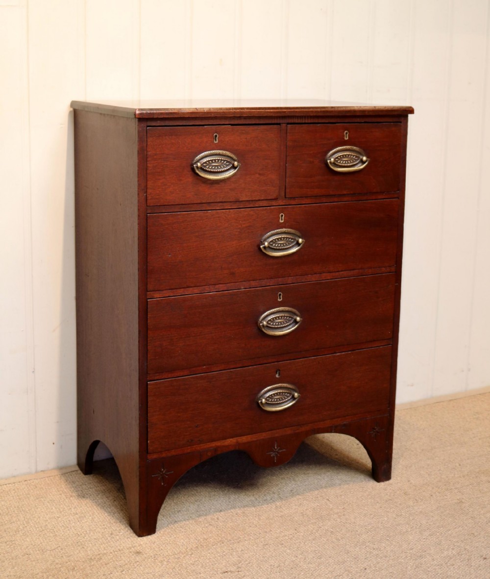Small Edwardian Mahogany Chest Of Drawers