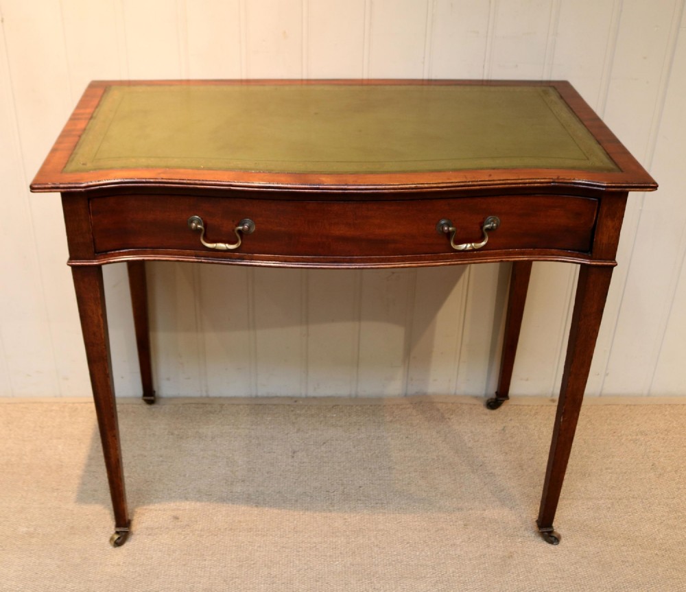 Mahogany Serpentine Front Writing Table
