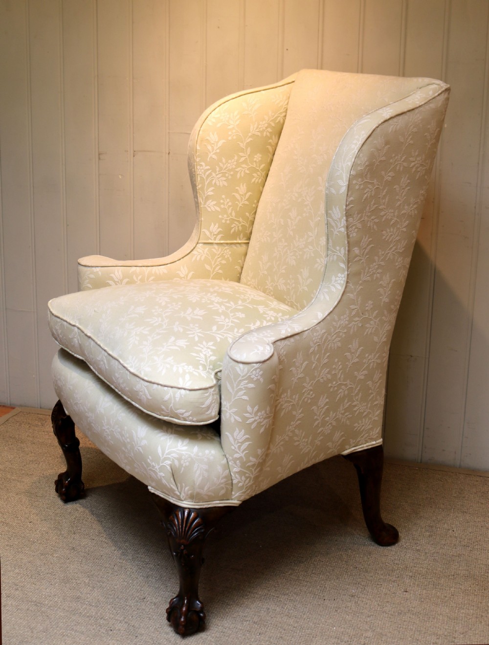 Mid Georgian Style Walnut Wing Armchair View III