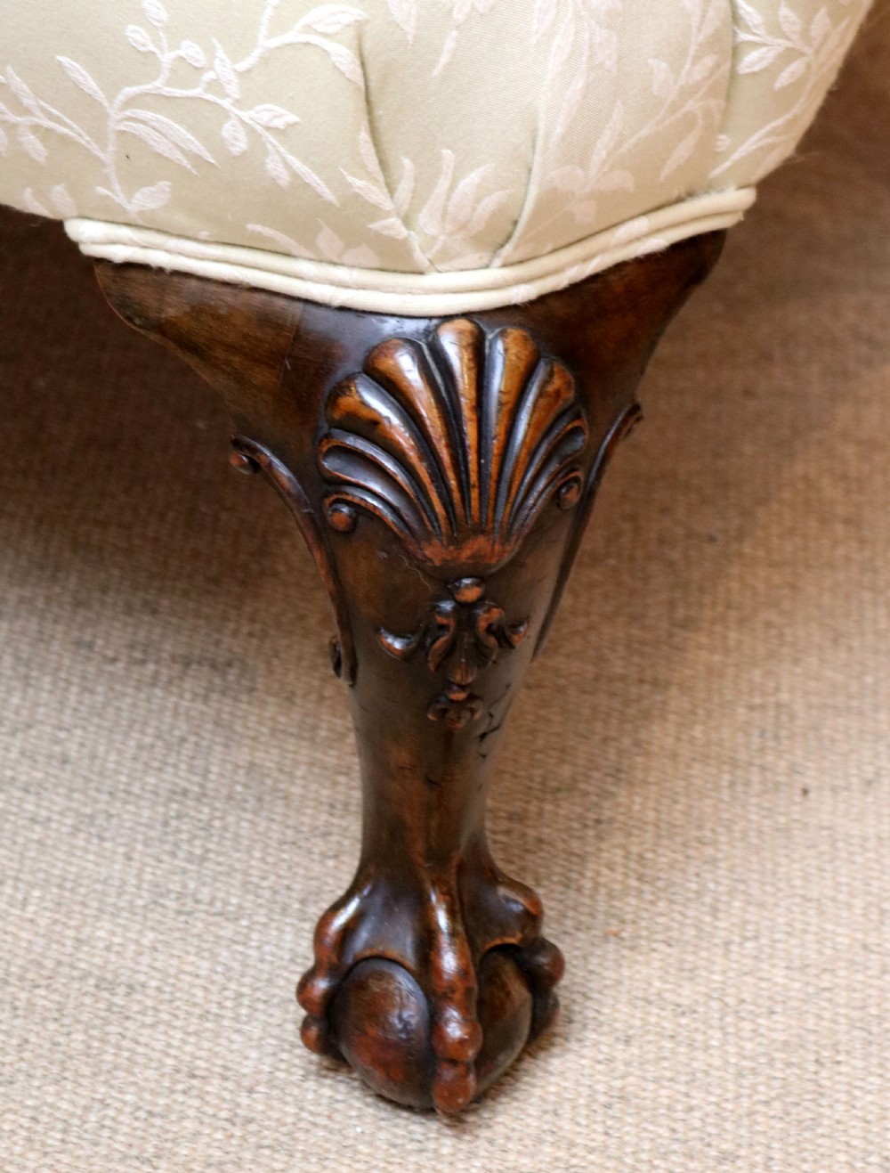 Mid Georgian Style Walnut Wing Armchair View IX