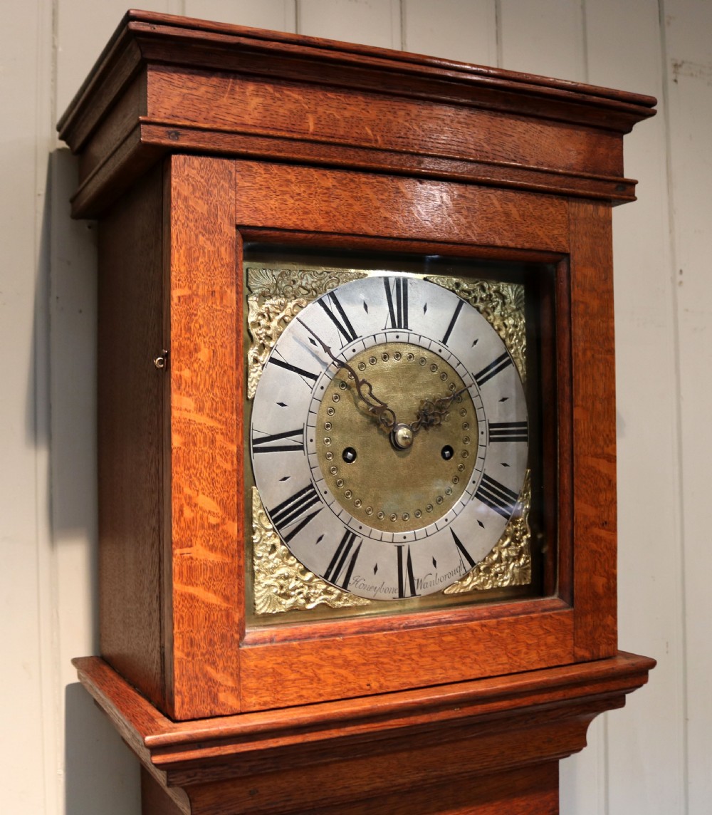 Small Proportioned Solid Oak Longcase Clock View IV
