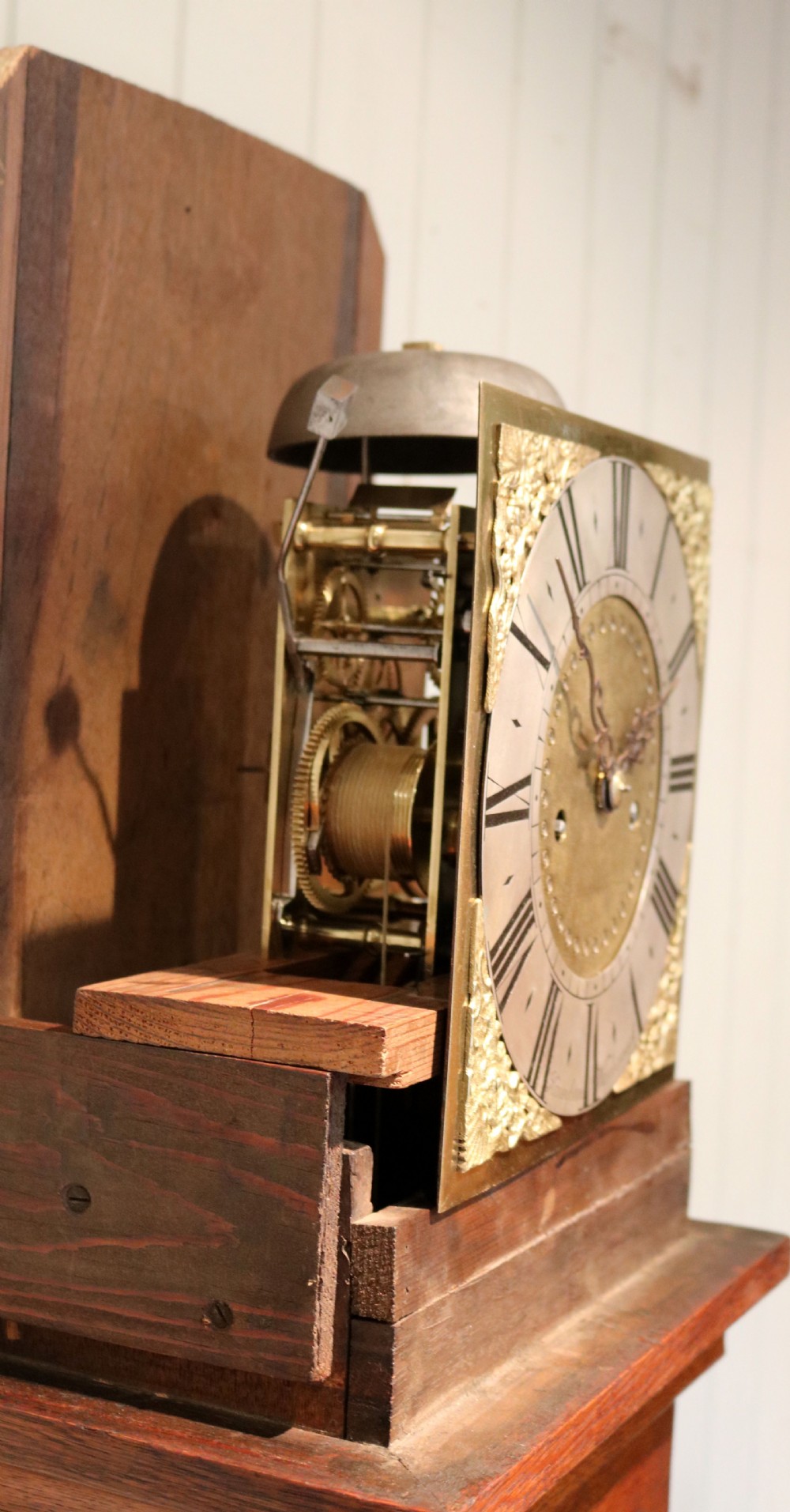 Small Proportioned Solid Oak Longcase Clock View X
