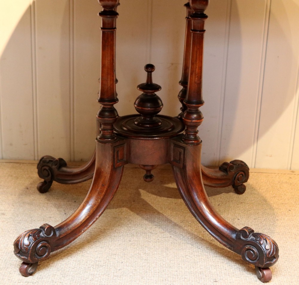 Mid Victorian Burr Walnut Breakfast Table View V