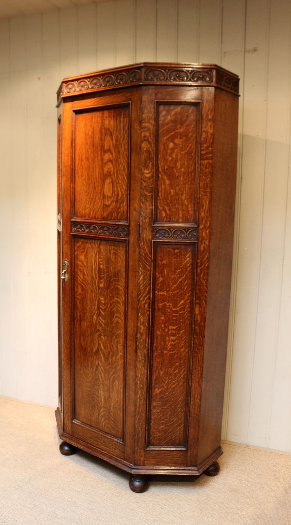 Solid Oak Hall Cupboard View II