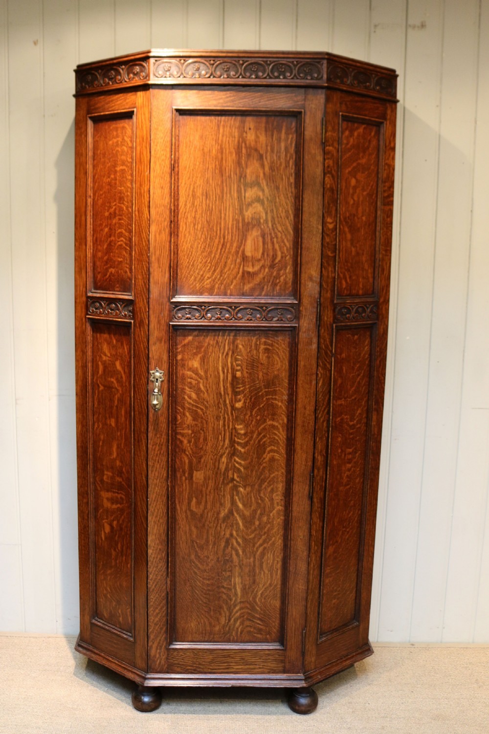 Solid Oak Hall Cupboard View V