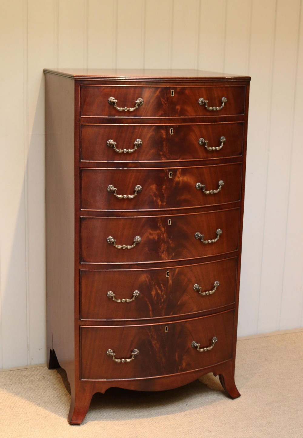 Tall Bow Front Chest Of Drawers