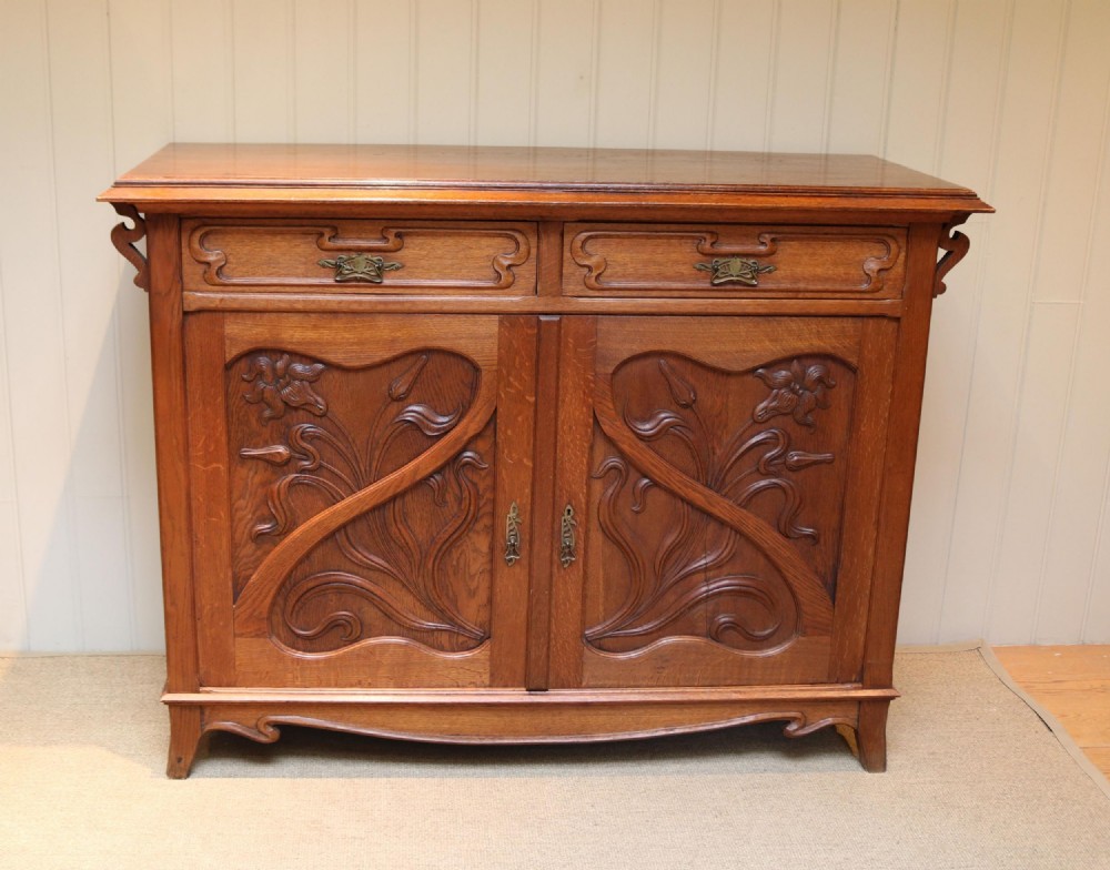 Substantial Oak Art Nouveau Sideboard