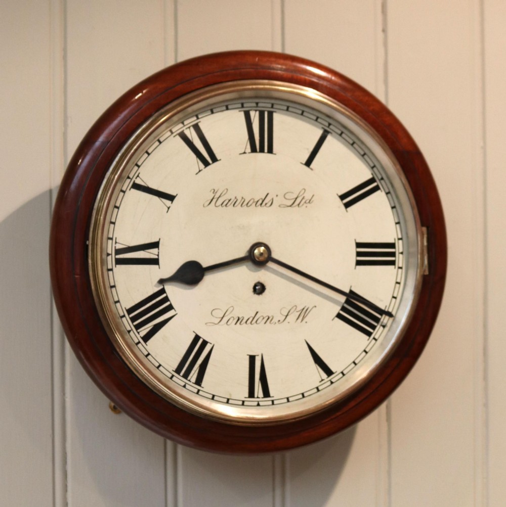 Mahogany Dial Clock By Harrods