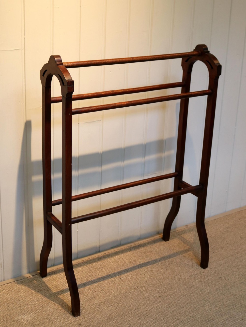 Edwardian Mahogany Towel Rail