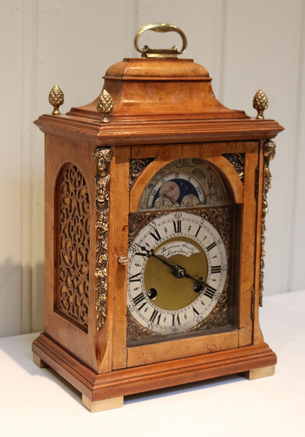 Small Burr Maple Bracket Clock