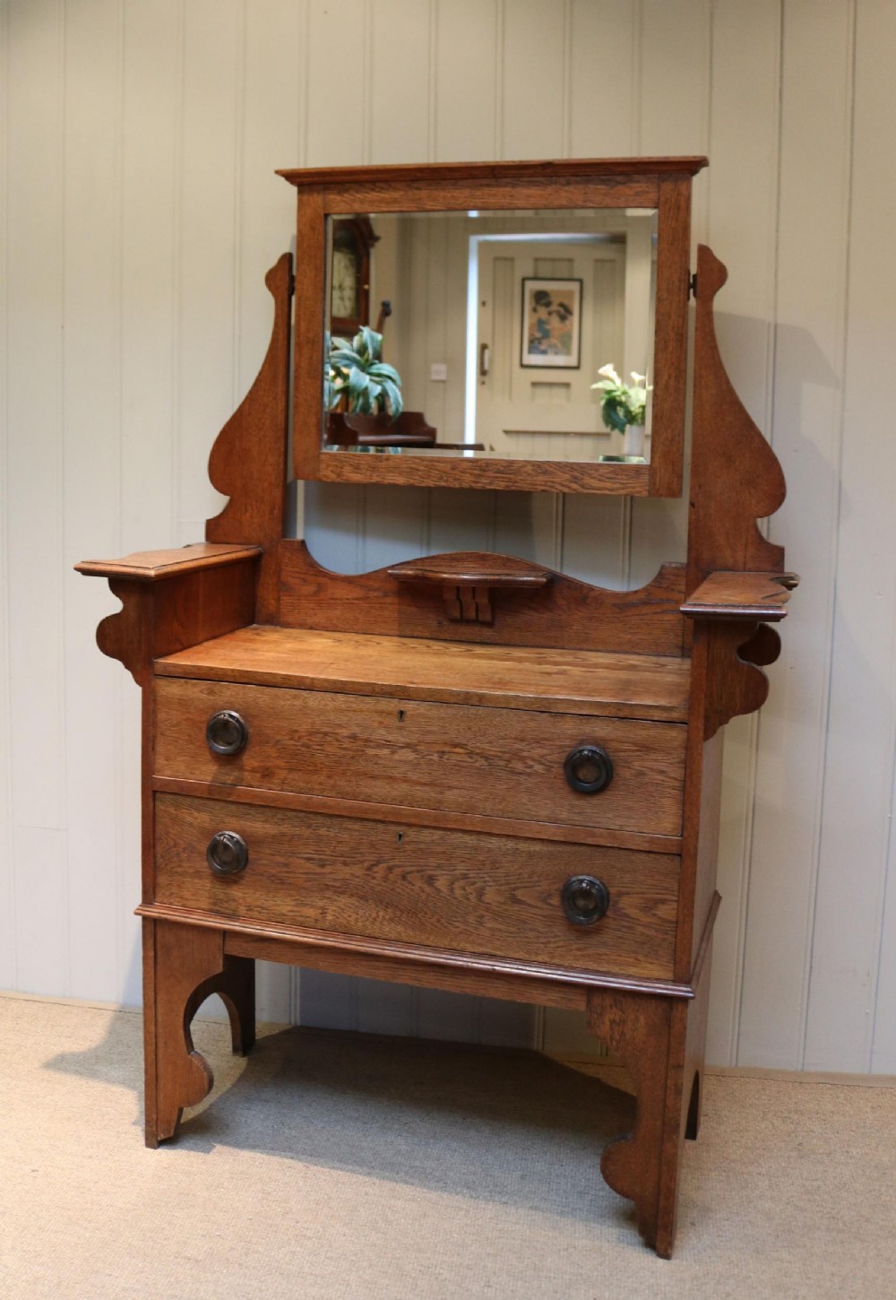 Solid Oak Arts And Crafts Chest