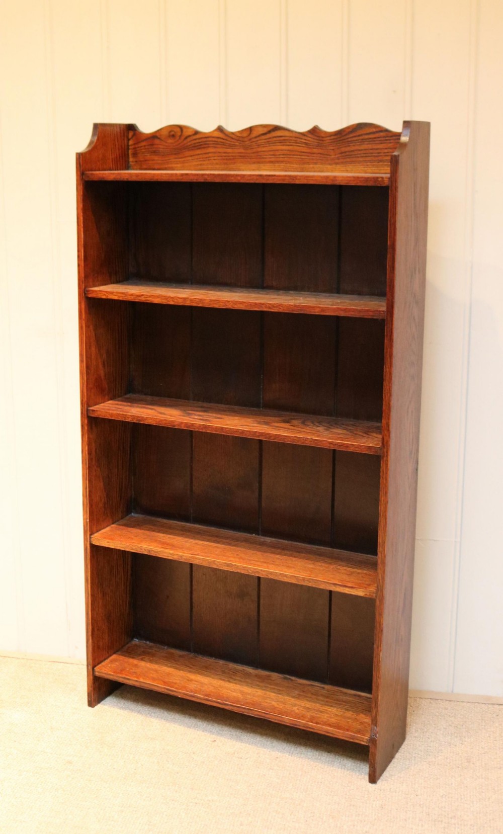 Dark Oak Open Bookcase