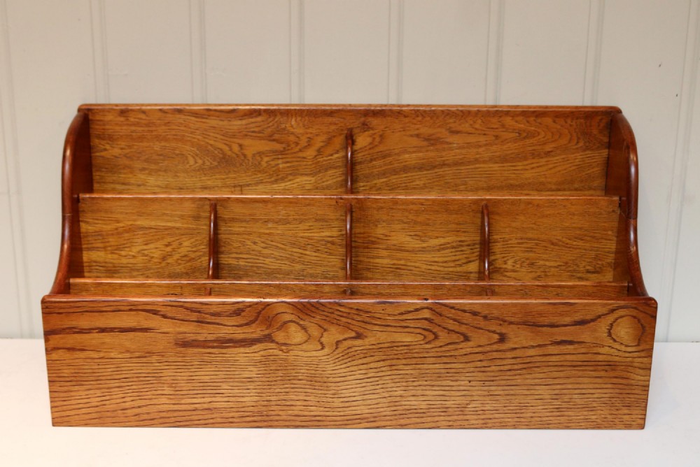 Substantial Oak Stationery Rack
