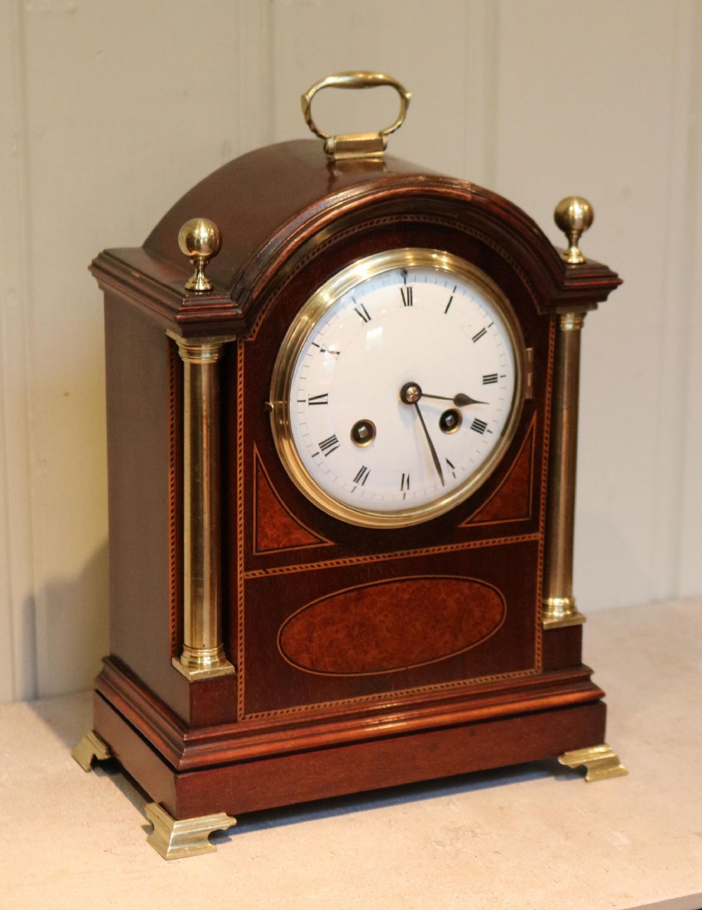 Mahogany and Inlay Bracket Clock