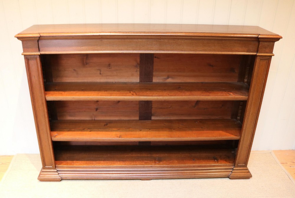 Substantial Oak Open Bookcase