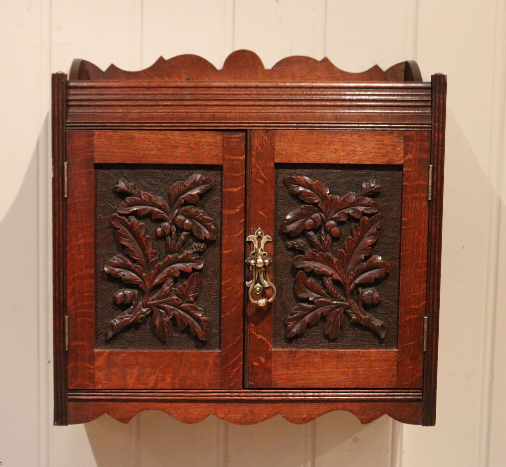 Victorian Carved Wall Cabinet
