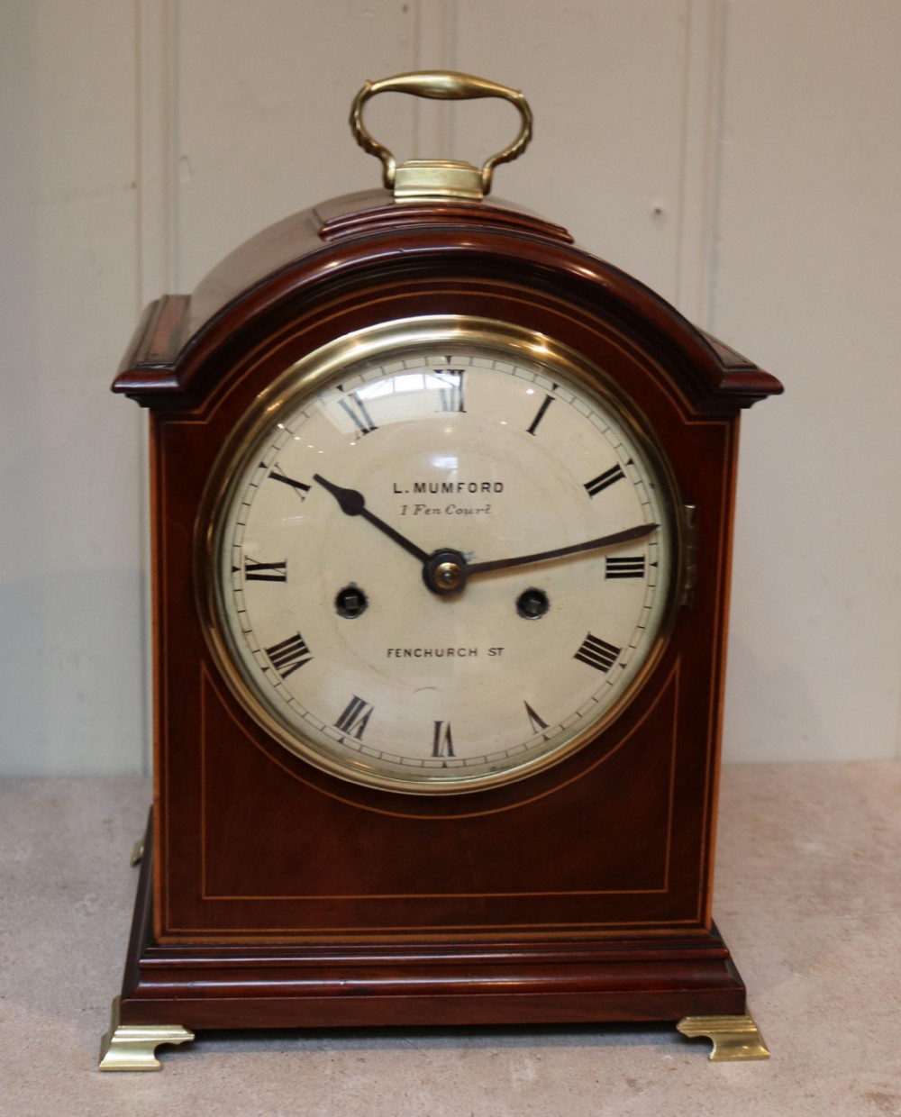 Small Pad Top Mahogany Bracket Clock