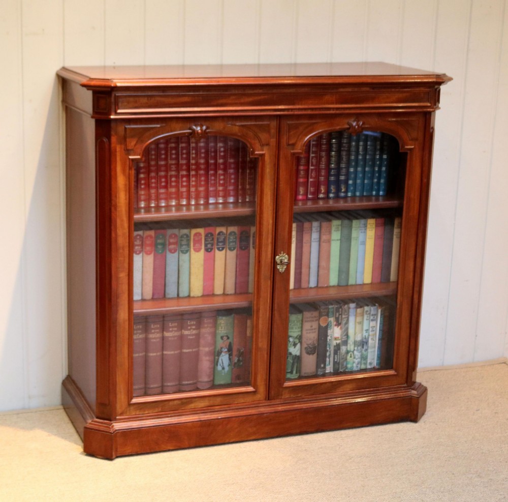 French Mahogany Glazed Bookcase