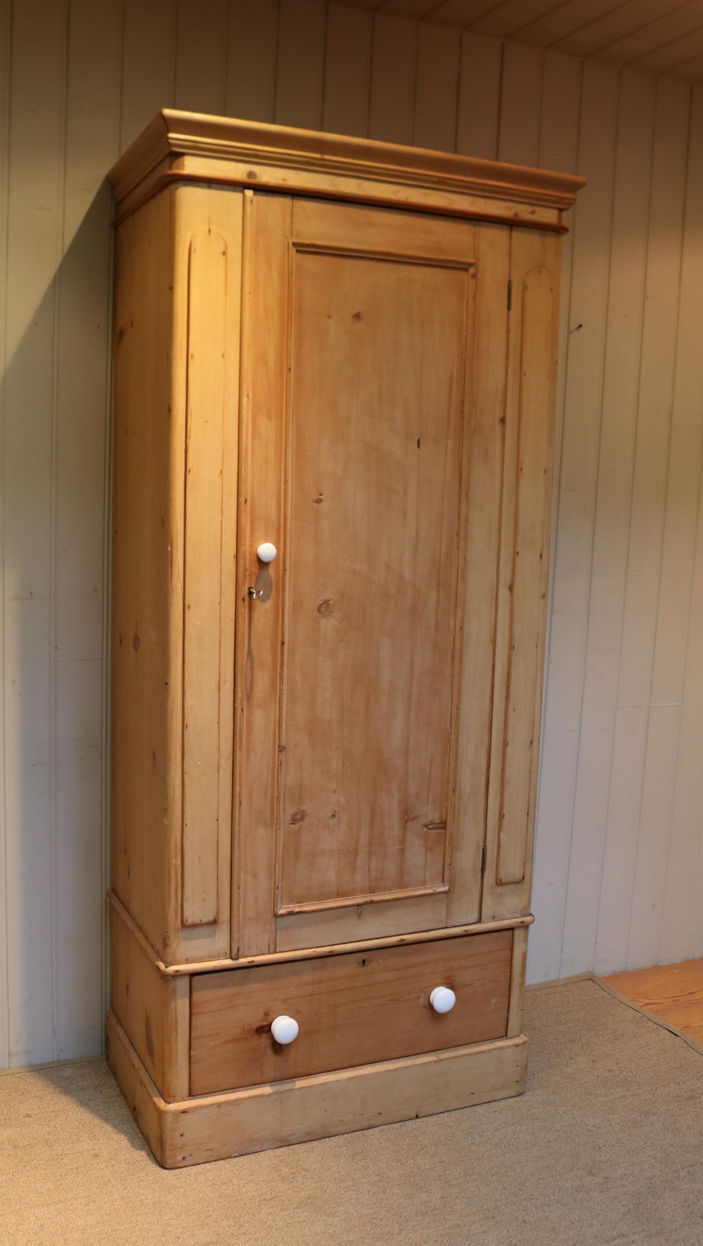 Victorian Single Pine Wardrobe