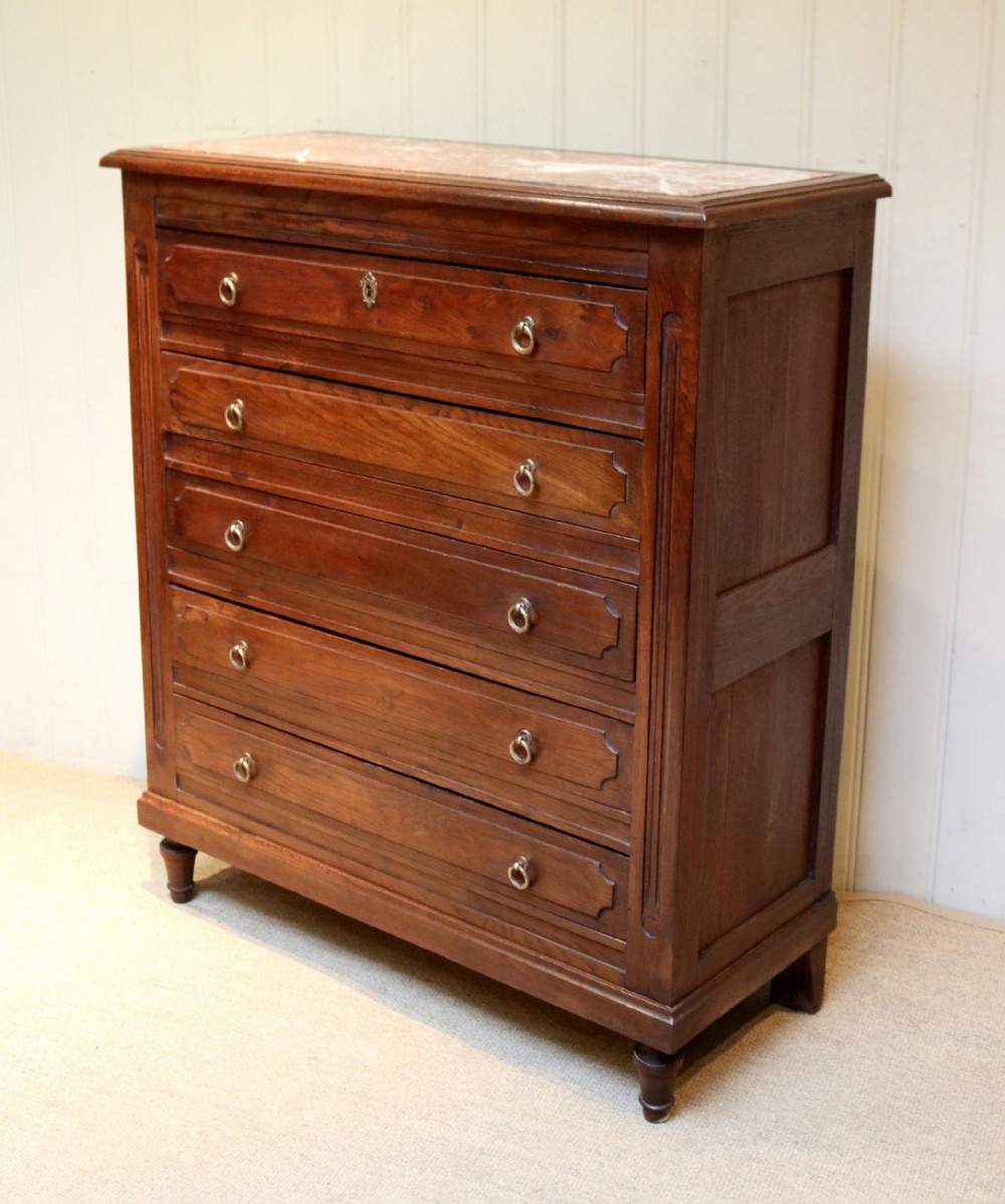 French Oak Chest Of Drawers