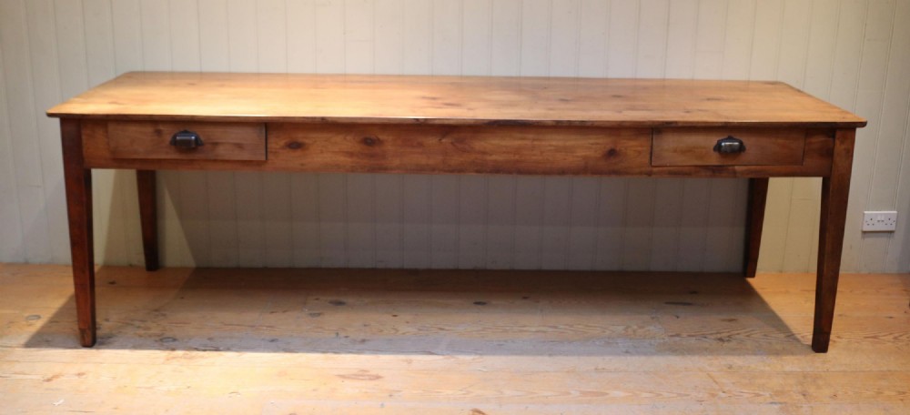 Large French Cherry Wood Farmhouse Table