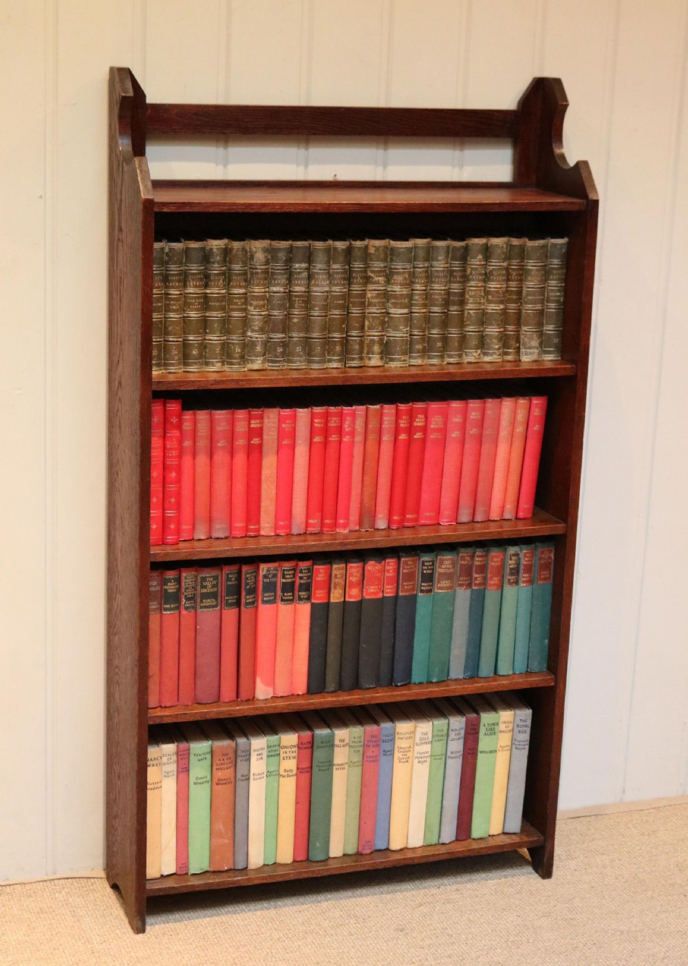Solid Oak Open Bookcase