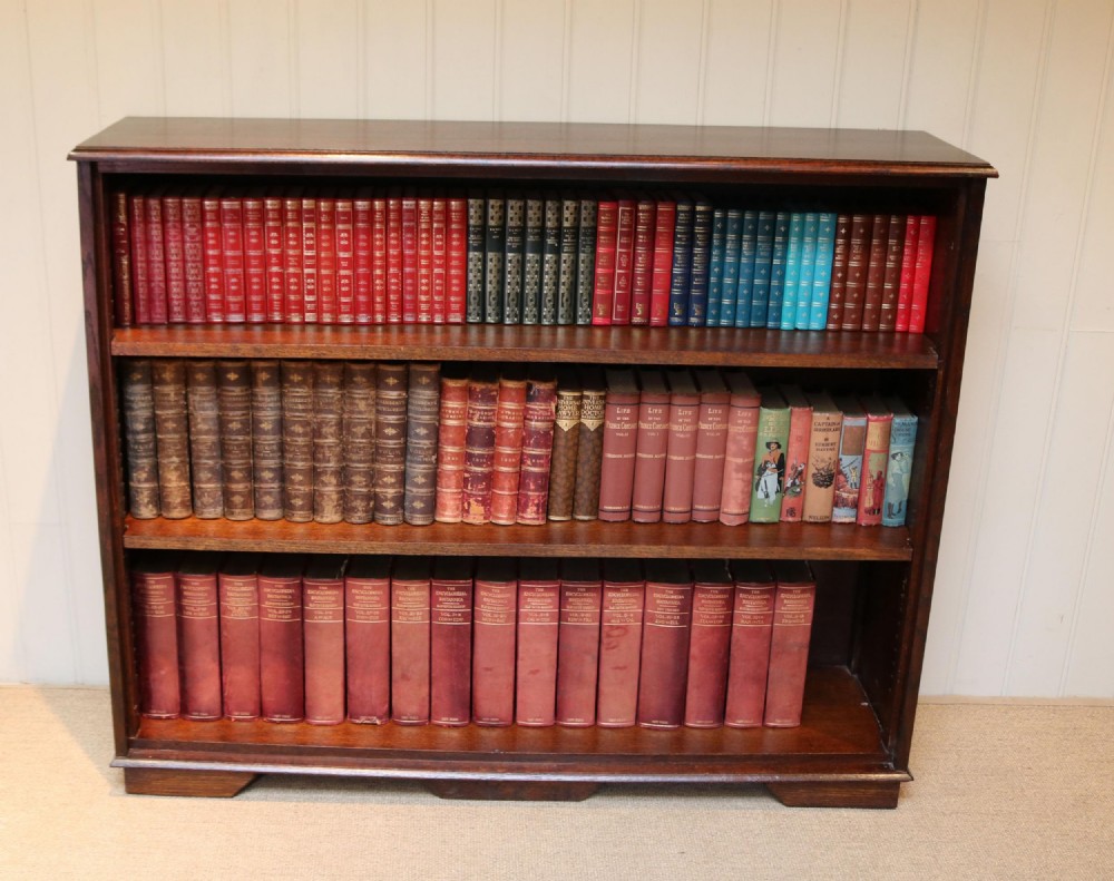 Large Oak Open Bookcase