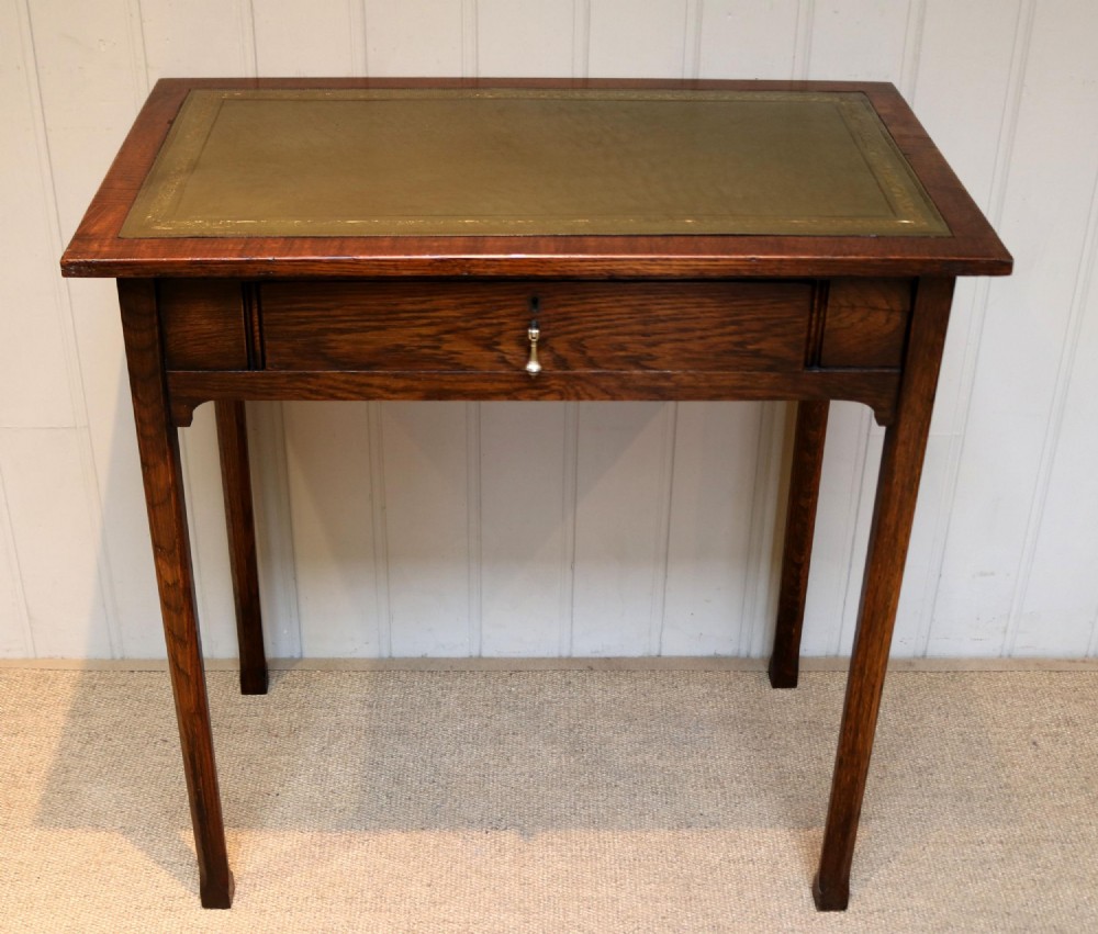 Small Proportioned Edwardian Oak Writing Desk